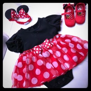 Mini Mouse Dress w shoes and hair band